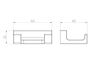 Двойной крючок для ванной Wonzon & Woghand Eclipse WW-9125-LG золото глянцевое